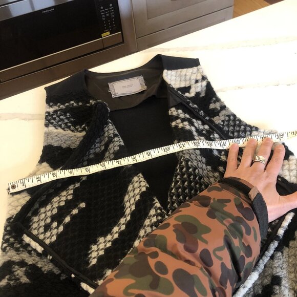 Anthropologie Guest Editor Open Cardigan Vest Sweater Wool Blend M - Picture 11 of 11